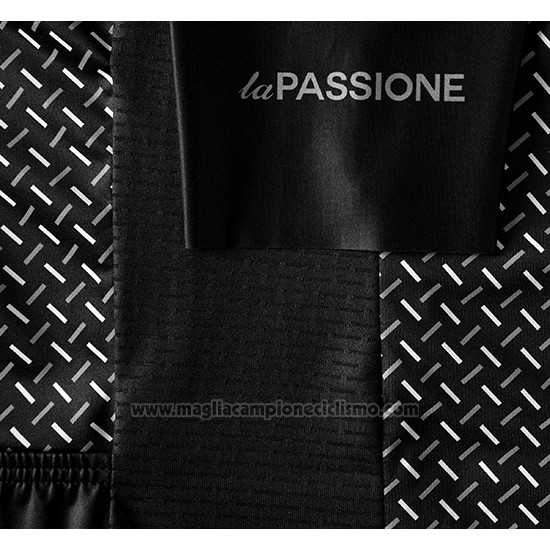 2019 Abbigliamento Ciclismo La Passione Nero Manica Corta e Salopette